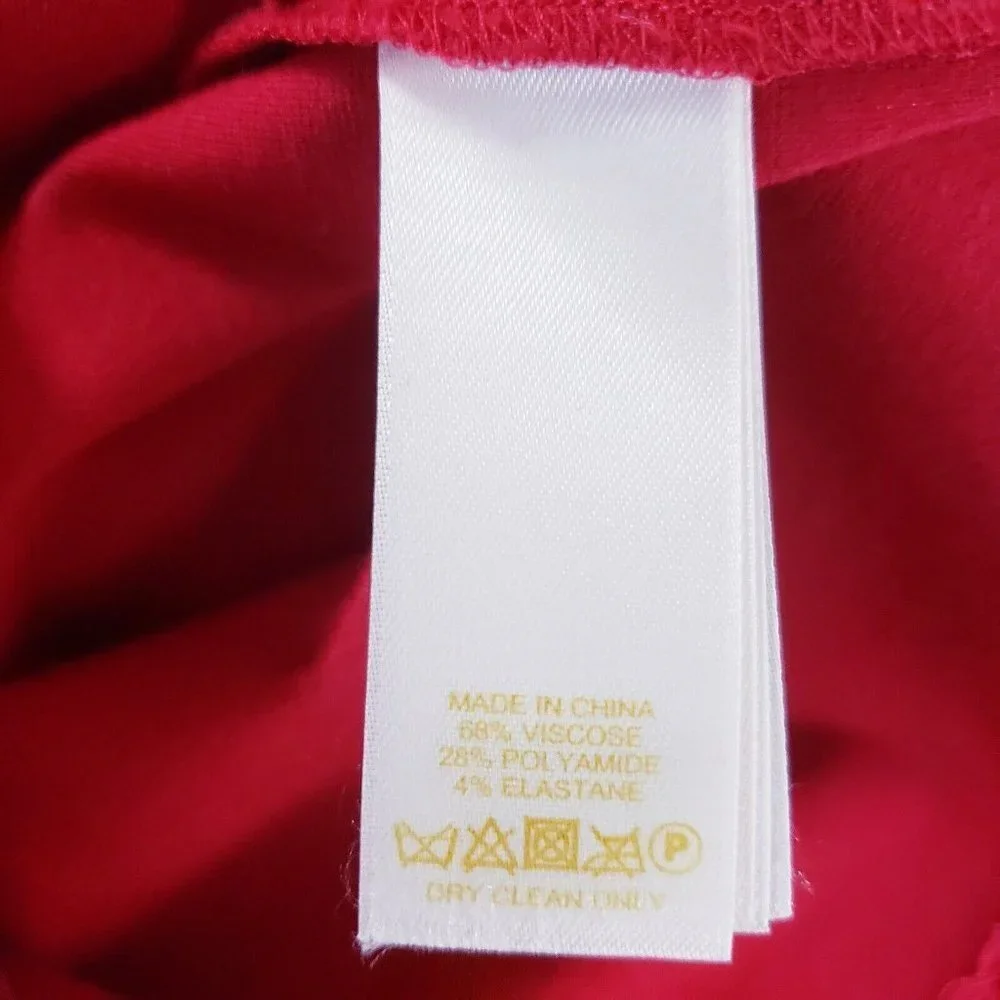 Kate Spade New York Size 6 Sheath Dress Bow Tie Knee‎ Length Sleeveless Red